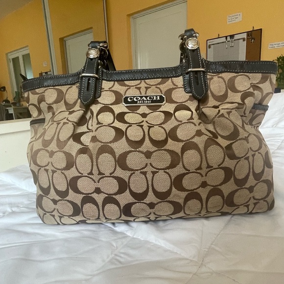 Coach Handbags - Coach Brown & Tan Bag